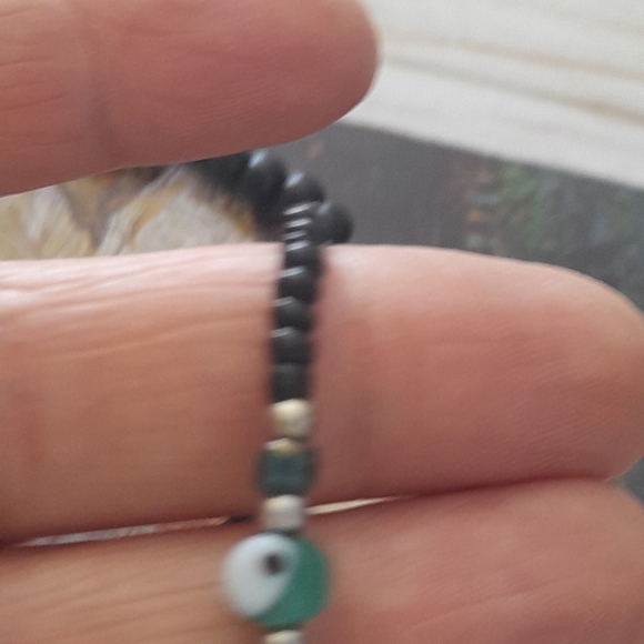 Set Of 3 Leather Bracelets With Evil Eye Bead - Picture 6 of 8